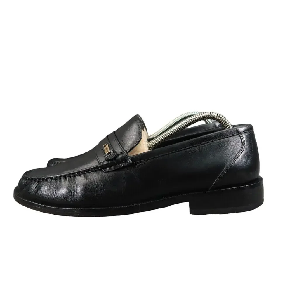 Calimod Shoes Mens 41 Loafer Moccasin Classic Slip On Leather Lifestyle Black